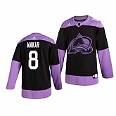 Avalanche 8 Cale Makar Black Purple Hockey Fights Cancer Adidas Jersey Dzhi,baseball caps,new era cap wholesale,wholesale hats